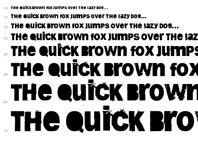 Bug Report font waterfall